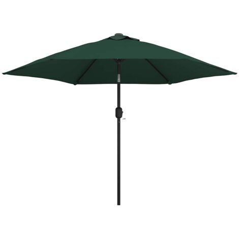 vidaXL LED Cantilever Garden Parasol 3 m Green (1/5)