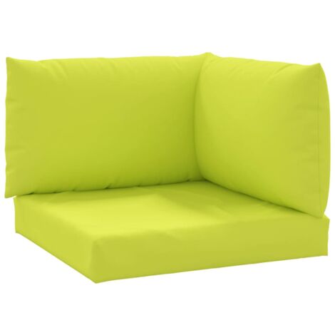 Coussins de palette lot de 3 vert vif tissu oxford vidaXL (1/10)