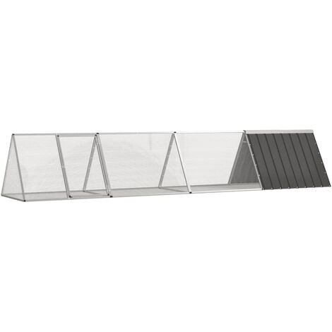 Clapier Anthracite 403,5x80,5x71 cm Acier galvanisé vidaXL