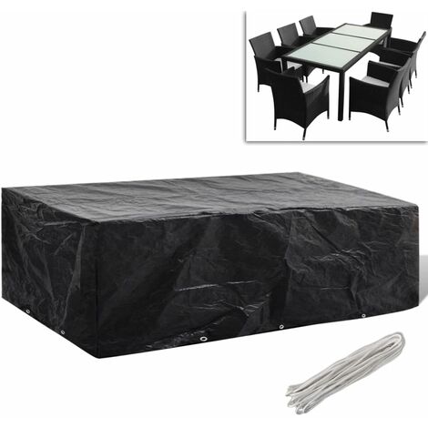 Vidaxl – Housse de transat 300 x 140 x 90 cm – Résistante aux UV et à l'eau – 10 œillets en aluminium avec corde de fixation – Pour mobilier en rotin