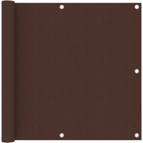 Vidaxl – Écran de balcon marron 90x300 cm – Tissu Oxford enduit PU imperméable – Protection UV – Oeillets en aluminium inclus