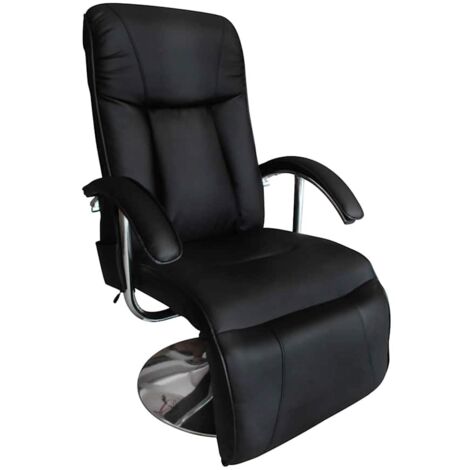 Fauteuil de massage Noir Similicuir