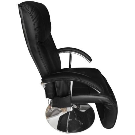 Fauteuil de massage Noir Similicuir