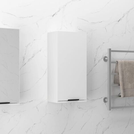 Vidaxl – Armoire murale de salle de bain blanche 32x20x67 cm – Bois d'ingénierie – Capacité de charge 60 kg – Fixation murale facile