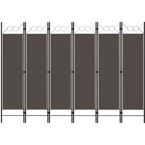vidaXL 6-Panel Room Divider Anthracite 240x180 cm