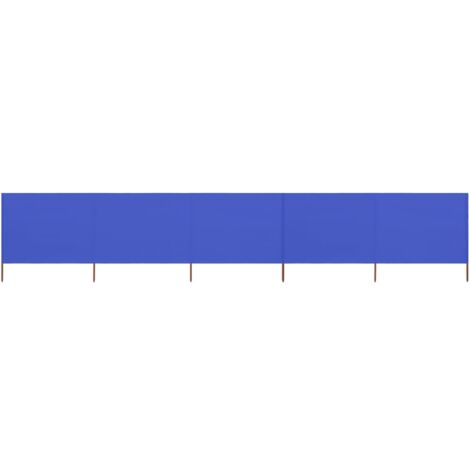 Furniture Limited - Paravent 5 panneaux Tissu 600 x 80 cm Bleu az