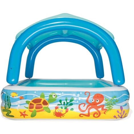 Bestway Piscine avec auvent 140 x 140 x 114 cm Bleu 52192