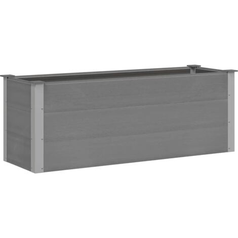 vidaXL Garden Raised Bed WPC 150x50x54 cm Grey (1/5)