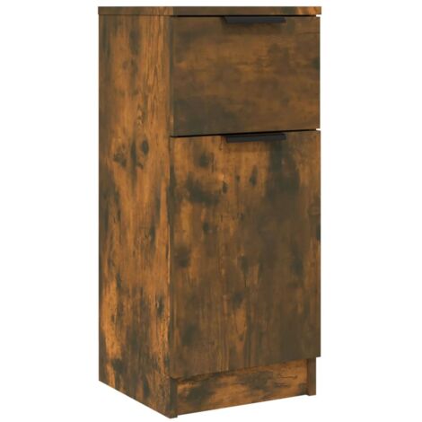 Buffet Chêne fumé 30x30x70 cm Bois d'ingénierie