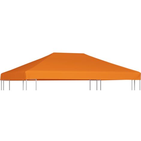 Toile supérieure de belvédère 310 g / m² 4 x 3 m Orange vidaXL