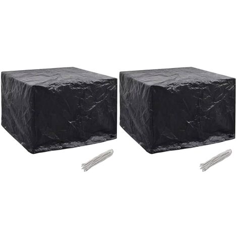 Housses de salon de jardin 2 pcs 8 œillets 122x112x98 cm vidaXL