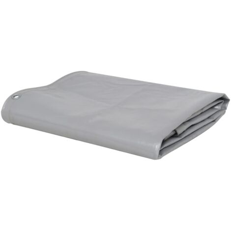 Vidaxl – Bâche de protection 3x4 m 650 g/m² – Résistante aux déchirures et à l'eau – Œillets métalliques – Pour chantiers humides