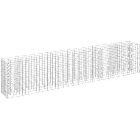 Vidaxl – Gabion surélevé en acier galvanisé 270x30x60 cm – Rempli de pierres pour bordure élégante – Stable et durable – Facile à assembler