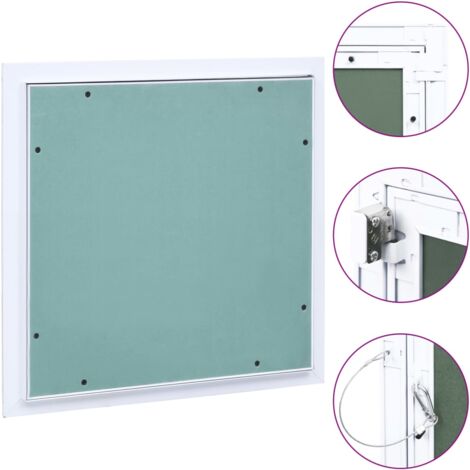 Vidaxl – Panneau d'accès aluminium 400x400 mm – Accès rapide pour installations électriques et plomberie – Épaisseur 12,5 mm – Cadre sans poignées