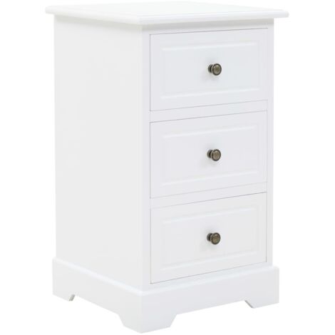vidaXL Bedside Cabinet MDF and Pinewood 35x32x59 cm (1/6)
