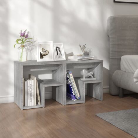 Tables de chevet 2 pcs Sonoma gris 40x30x40 cm Bois ingénierie vidaXL