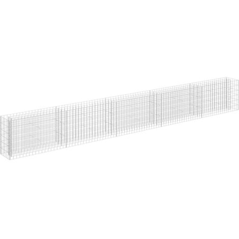 Lit surélevé à gabion Acier galvanisé 450x30x60 cm vidaXL