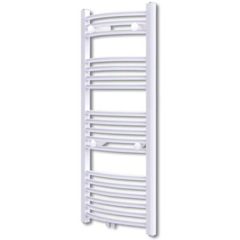 Bathroom Radiator Central Heating Towel Rail Curve 600 x 1160 mm Side & Middle Connector (1/5)