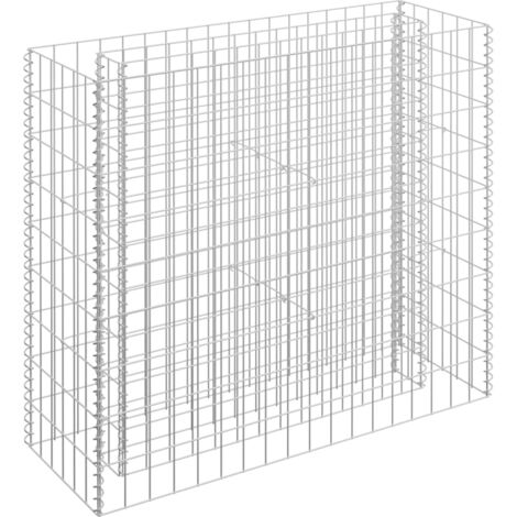vidaXL Gabion Raised Bed Galvanised Steel 90x30x90 cm (1/6)