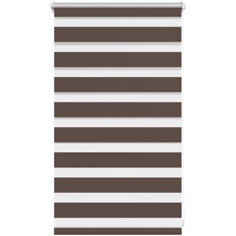vidaXL Zebra blind 50,9x100 cm Fabric Width 46,7 cm coffee (1/5)