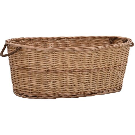 Panier à bois de chauffage poignées de transport 88x57x34 cm vidaXL