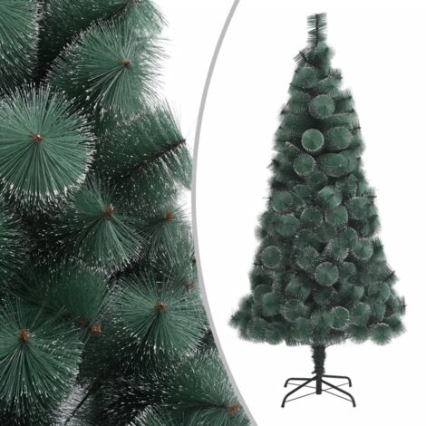 vidaXL Sapin de Noël artificiel avec support Vert 240 cm PET (1/5)