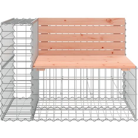 Banc de jardin design gabion 184x71x65,5 cm bois massif douglas