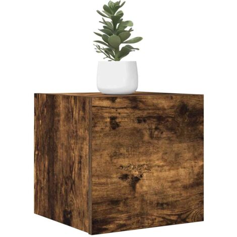 vidaXL Wall Mounted TV Cabinet Smoked Oak 30,5x30x30 cm (1/5)