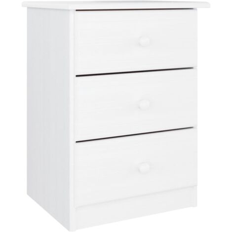 Table de chevet ALTA blanc 41x35x55,5 cm bois de pin massif vidaXL