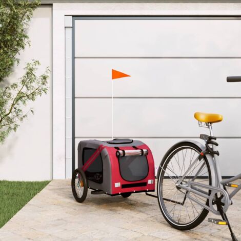 Vidaxl – Remorque de vélo pour animaux de compagnie – Charge maximale 45 kg – Dimensions 133,5 x 69 x 73,5 cm – Housse en PVC pour protection