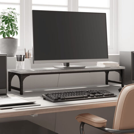 vidaXL Monitor Stand Grey Sonoma 85x23x15,5 cm Engineered Wood