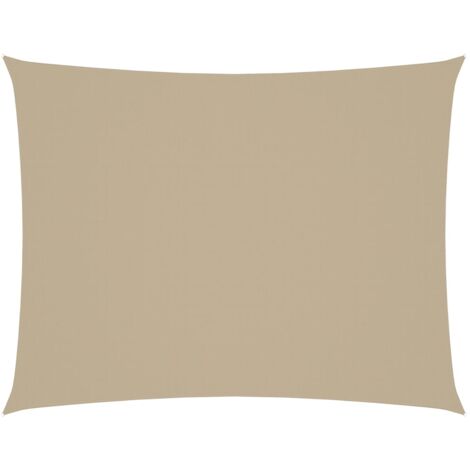 Voile de parasol tissu oxford rectangulaire 5x7 m beige vidaXL