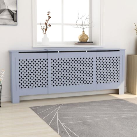 Cache-radiateur MDF Gris 205 cm vidaXL