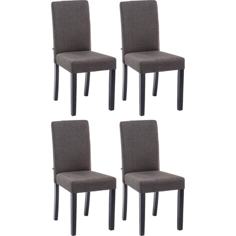4er Set Esszimmerstuhl Ina Stoff schwarz (1/5)