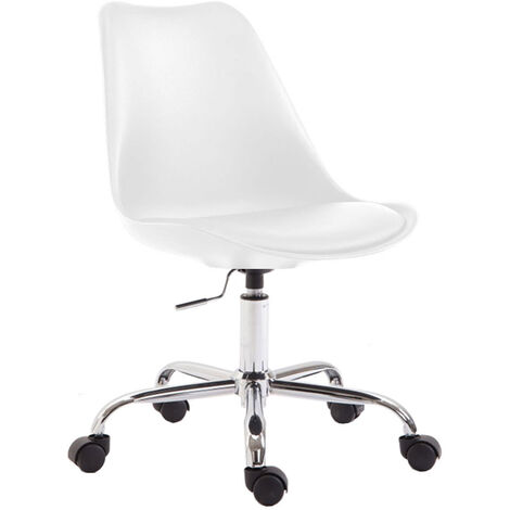 Chaise de bureau Toulouse à coque en plastique Blanc (1/3)