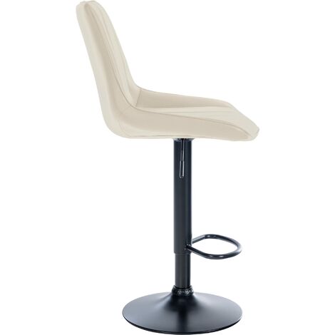 Tabouret De Bar Toni En Velours Marron - Chaise Haute Pivotante Réglable Avec Repose-Pieds, Cadre Chrome