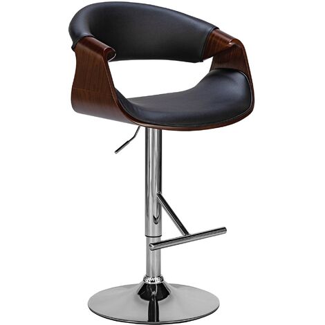 Tabouret de bar Foley en noyer / noir (1/5)