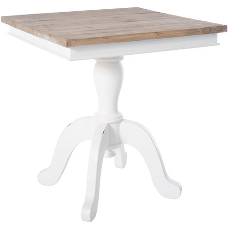 CLP – Table d'appoint Goa 50 en bois de mindi – Hauteur 65 cm – Largeur 50 cm – Plateau naturel – Capacité de charge 70 kg (1/5)