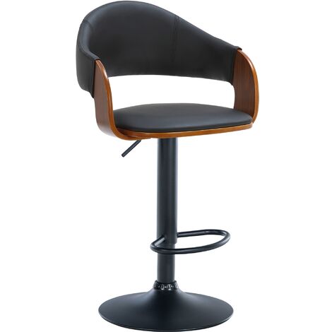 Tabouret de bar Nilse en noyer - comme / noir, schwarz (1/5)