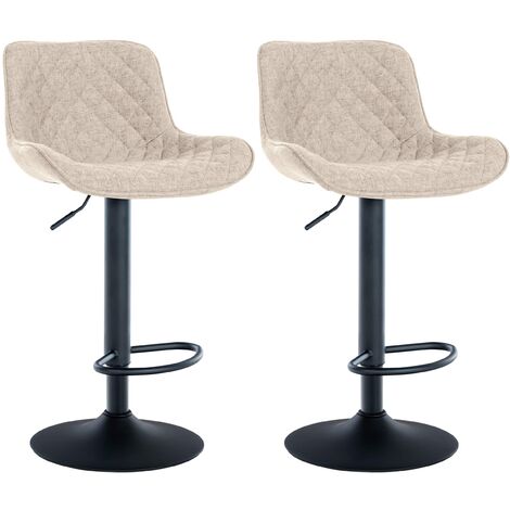 Ensemble de 2 tabourets de bar Minosa de Tortora, tissu (1/5)