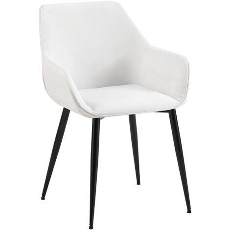 Crème de vestige, chaise à manger en tissu (1/5)