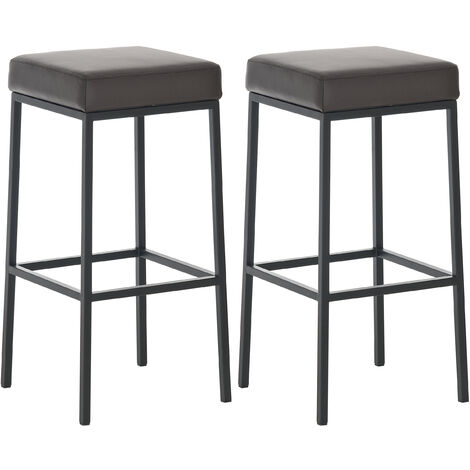Réglez 2 tabourets de bar Montréal à Schwarz - Brown (1/5)
