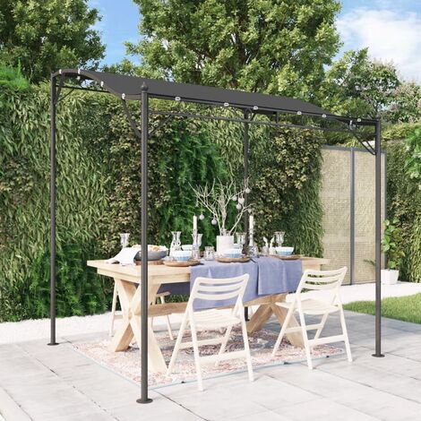Vidaxl – Auvent anthracite 2x2,3 m – Tissu polyester 180 g/m² avec revêtement PA – Structure en acier enduit – Protection UV et résistance à l'eau