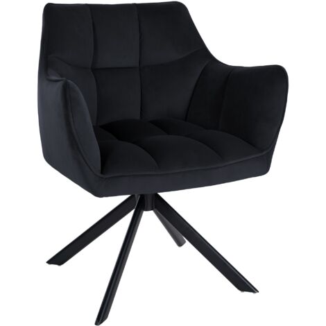Esszimmerstuhl Swing Samt schwarz (1/5)