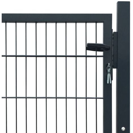 Portillon 2D (simple) Gris anthracite 106x130 cm