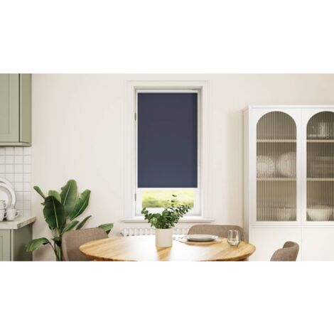 vidaXL Roller Blind Blackout 64,4x120 cm Fabric Width 60 cm Marine / Blue (1/5)