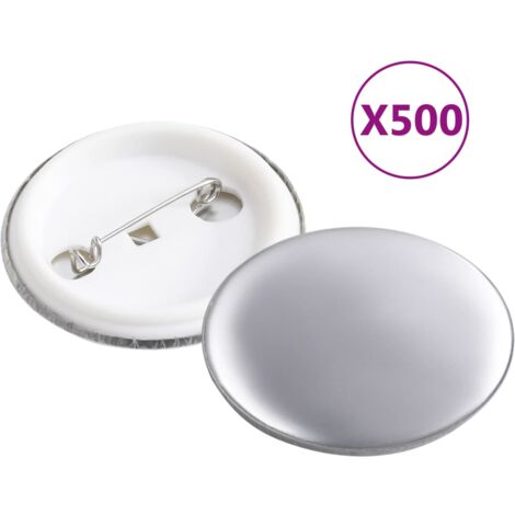 Pièces de boutons à épingle 500 ensembles 37 mm