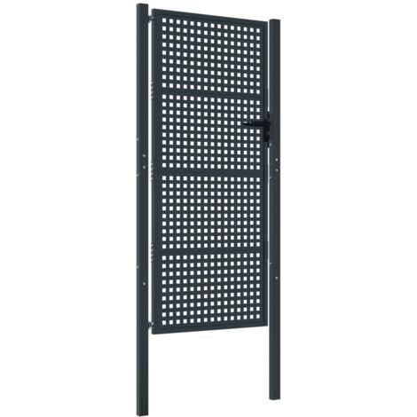 Portail de jardin anthracite 105x225 cm acier