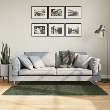 vidaXL Rug "HUARTE" Short Pile Soft and Washable Forest Green 80x150 cm