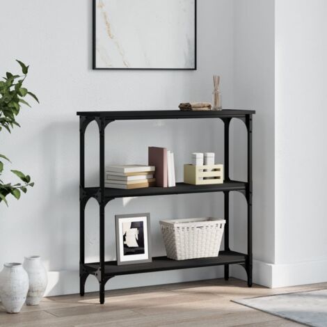 vidaXL Console Table Black 75x22,5x75 cm Engineered Wood